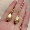 Женские винтажные серьги-подвески Kinel из розового золота с подвесками