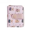Bear Pattern Print Ladies Wallet Card Case Made Of Pu With Antitheft Features For Women