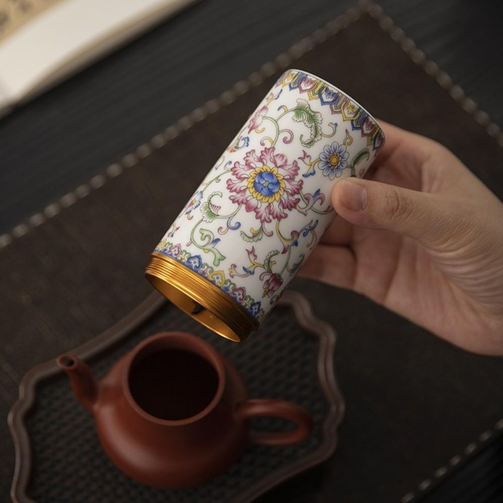 Flower Tea Packaging Box Mini Green Tea Canister Storage Can Empty Tea Tin Can Candy Containers