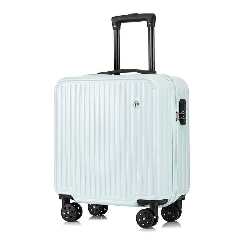 18-inch Lightweight Carry-on Trolley Suitcase with Zipper Lock for Men, Women, and Students