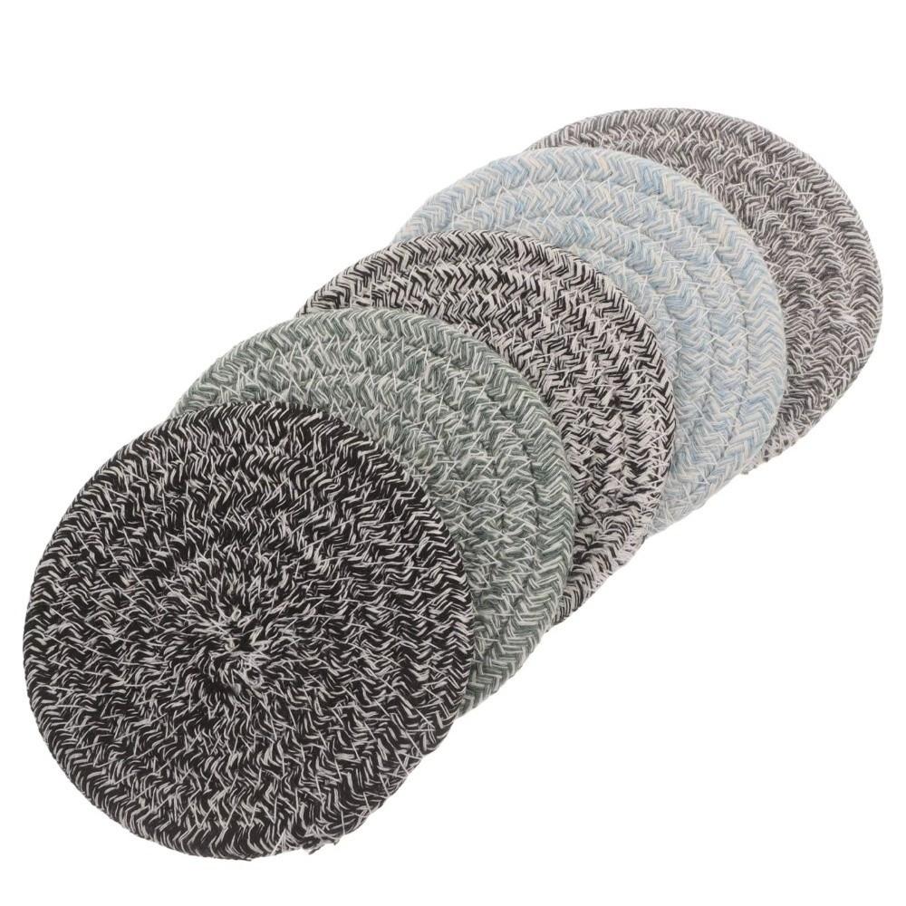 Thickened Heat Resistant Mat Round Woven Water Absorbent Coaster Durable Cup Mat Home Cooking
