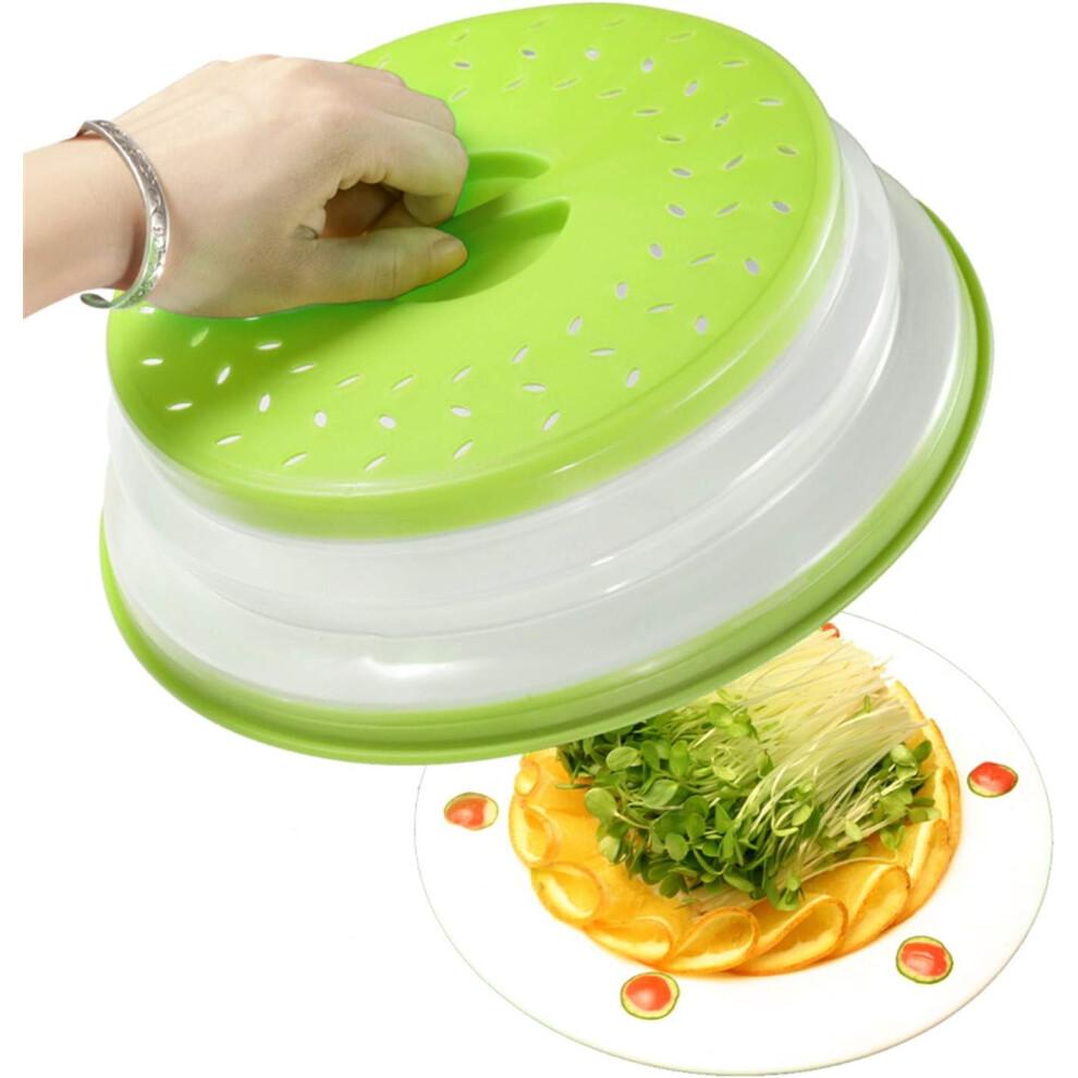 Multipurpose Microwave Cover, Collapsible Design for Easy Storage, Ventilation Holes for Steam Escape, Easy Grip Handle for Safe Lifting, Bpa Free Sil