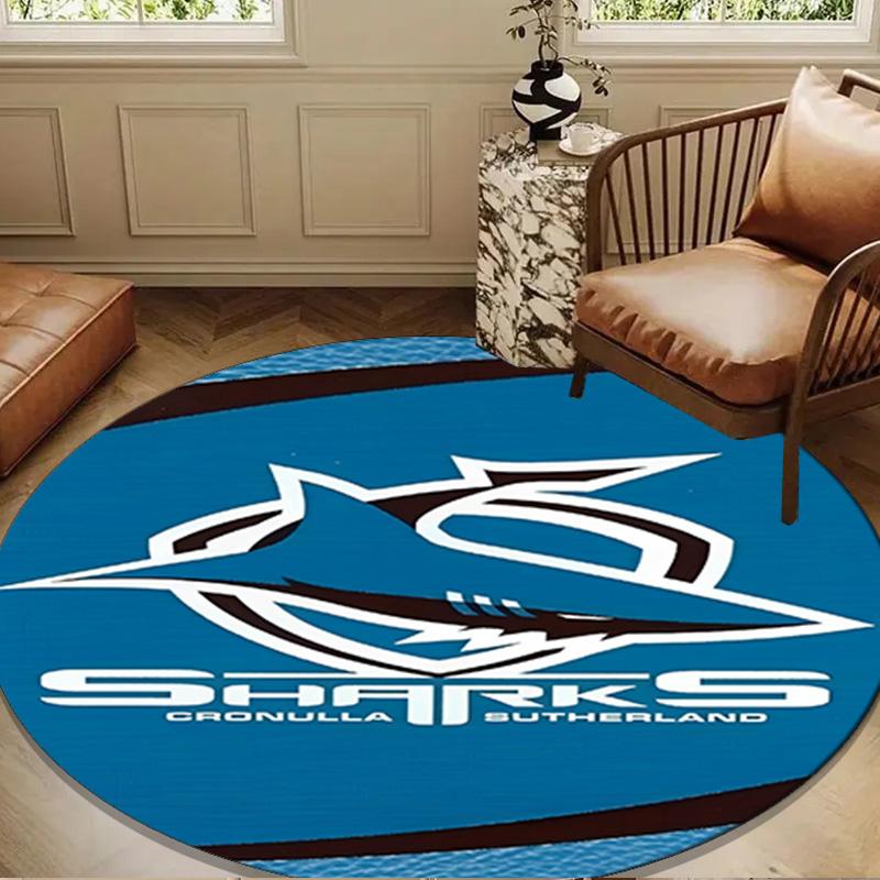 Cronulla Sutherland Sharks Round mat Home Decor, Chair rug For livingroom,Bedroom, doormat home decor Birthday Gift Christmas Gifts