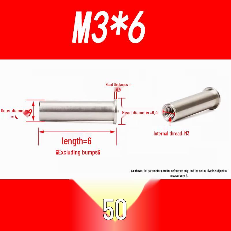 Сварные шпильки из нержавеющей стали 304 с внутренней резьбой M3-M6