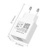 Адаптер для зарядного устройства телефона Samsung Galaxy S21 S20 FE Ultra A21 S A51 A71 A50 A70 A30 EU Plug Travel Wall Charger 2A Fast Charge