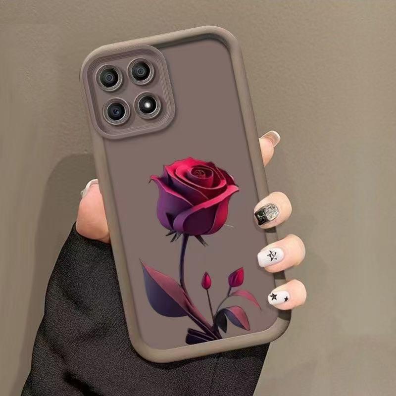 Эстетичный чехол для Apple iPhone с красной розой для iPhone 17, 16 Pro Max, 15 Pro, 14 и 13 - Европейский и американский дизайн