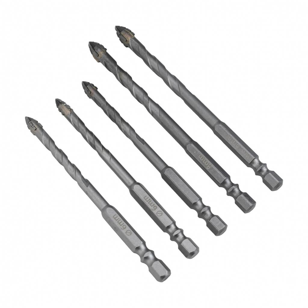 Набор из 5 сверл с уникальной эксцентриковой конструкцией для точного сверления