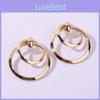 Women Metal Gold Earrings Geometric Shape Electroplated Fashion Office Looks