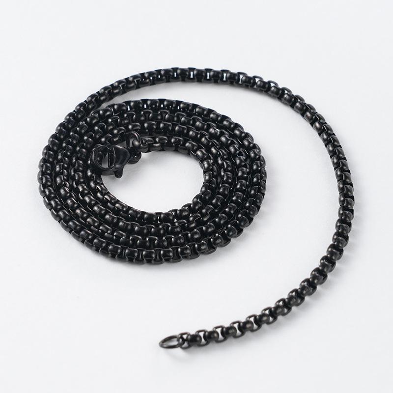 Модное универсальное квадратное жемчужное ожерелье из титановой стали с квадратной цепочкой Hezi из нержавеющей стали с цепочкой Corn для мужчин
