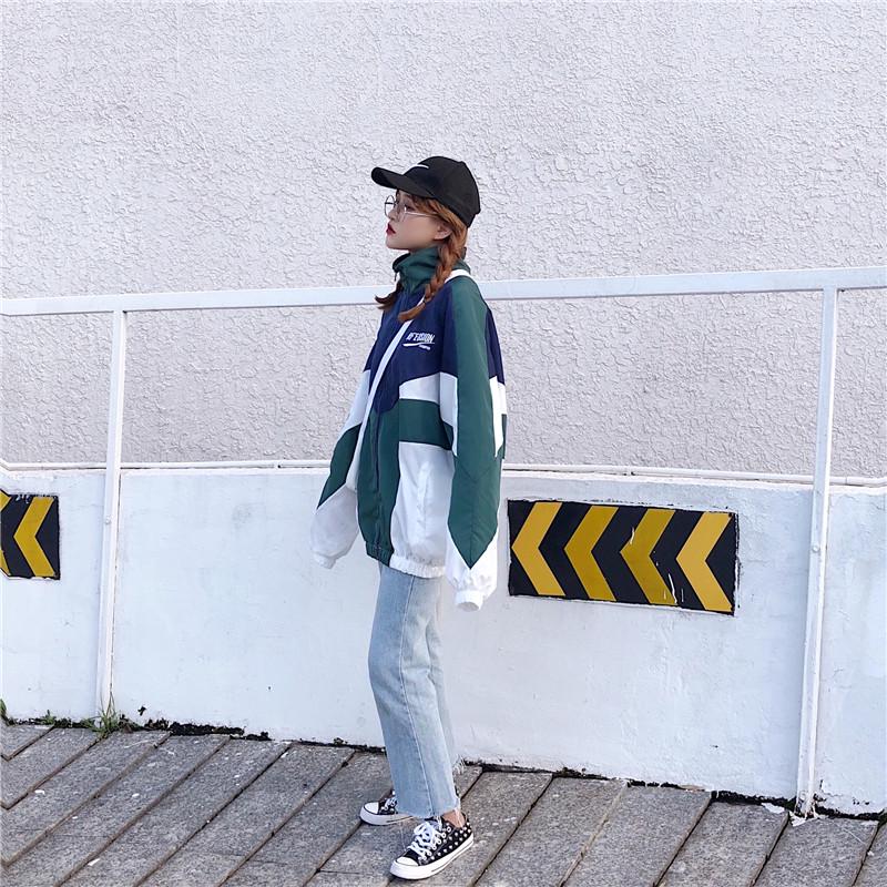 Куртка пэчворк в стиле колор-блок Харадзюку - Унисекс летний уличный стиль