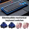 10 шт. Бесшумные/слышимые механические переключатели для клавиатуры, Прецизионные пятиконтактные линейные переключатели с возможностью горячей замены
