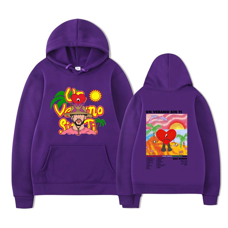 New Album Un Verano Sin Ti Peripheral Hoodie Bad Bunny Hooded Sweater Men And Women