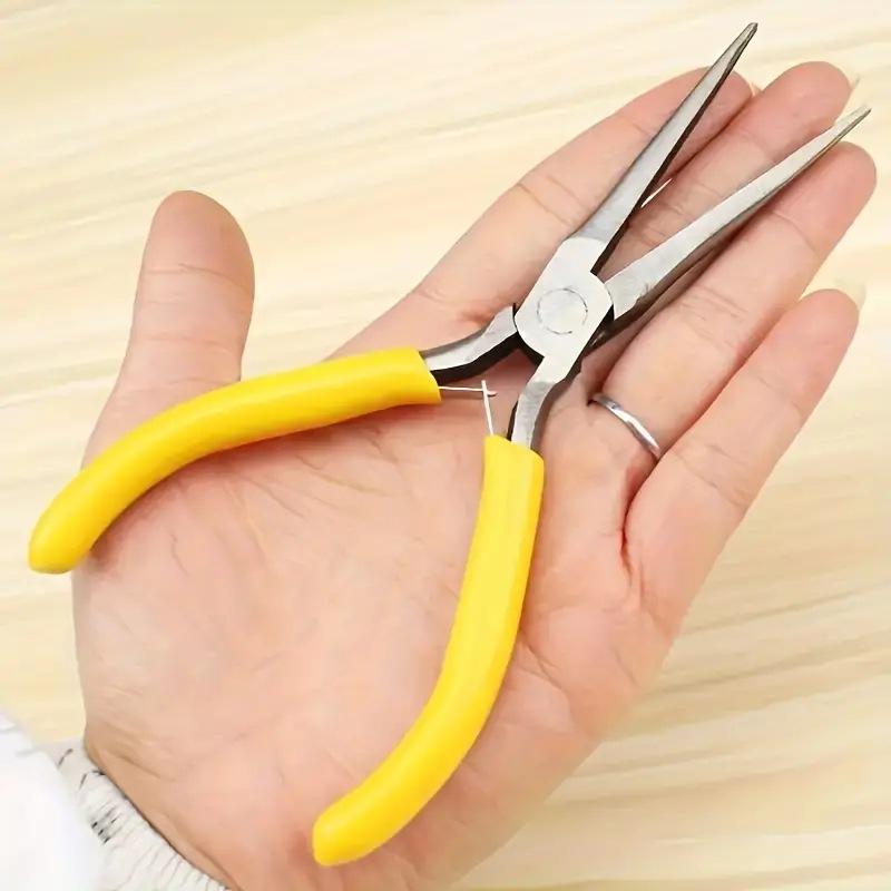 4.5-inch red needle mouth pliers, mini jewelry pliers, nail pliers, DIY handmade model pliers, tools