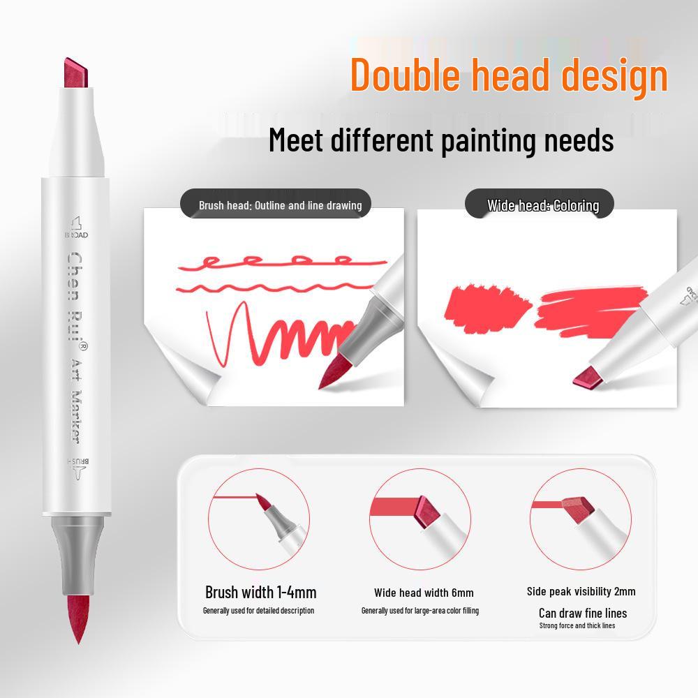 Набор из 48 цветных маркеров для аниме: Светостойкие наносимые слоями акварельные кисти-ручки