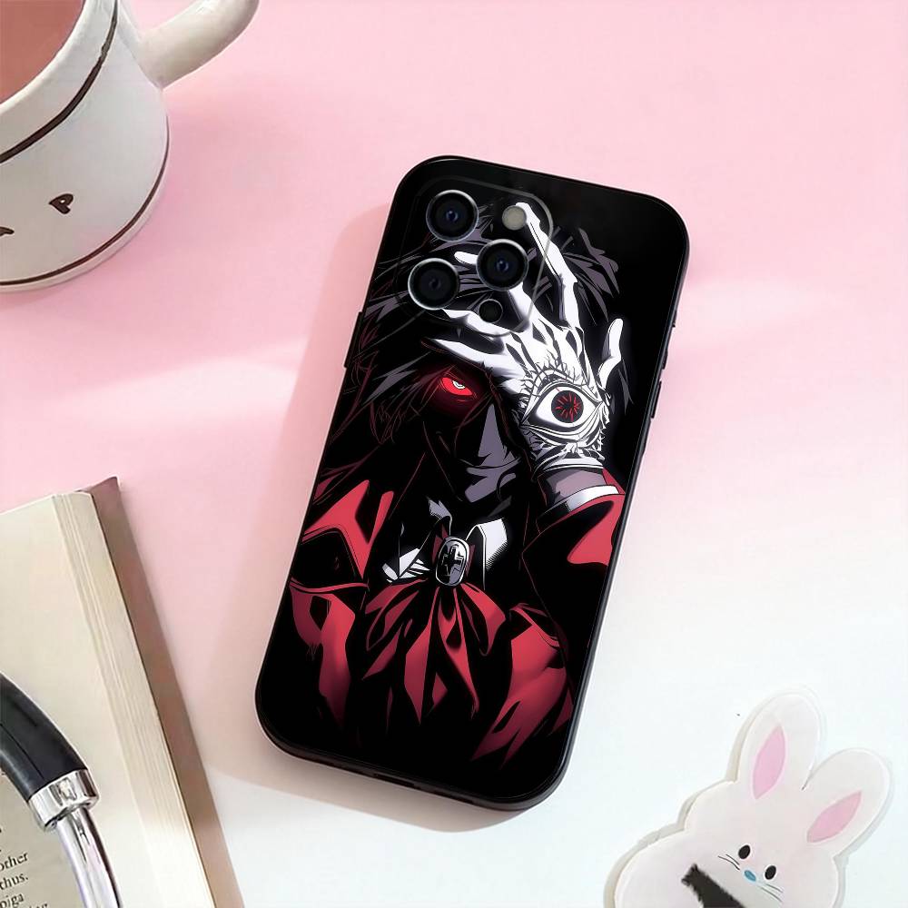 Аниме H-hellsing S Чехол для телефона для iPhone 17,16,15,14,13,12,11 Plus,Pro Max,Мягкий силиконовый черный чехол