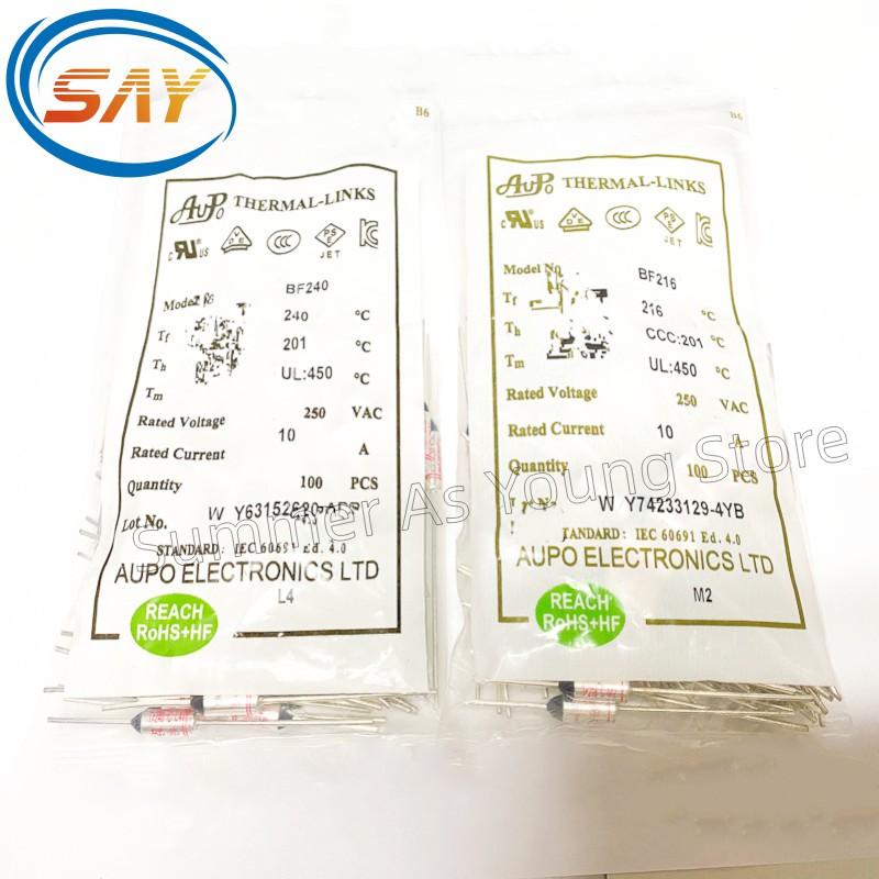 Original Authentic 100pcs/LOT BF192 10A 250V BF92-I 125V Temperature Fuse BF192X 16A BF73 - BF257 Degrees TF 192 Degc RY192 RY