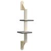 Wall Mounted Cat Tree with Scratching Post Dark Gray 108 cm