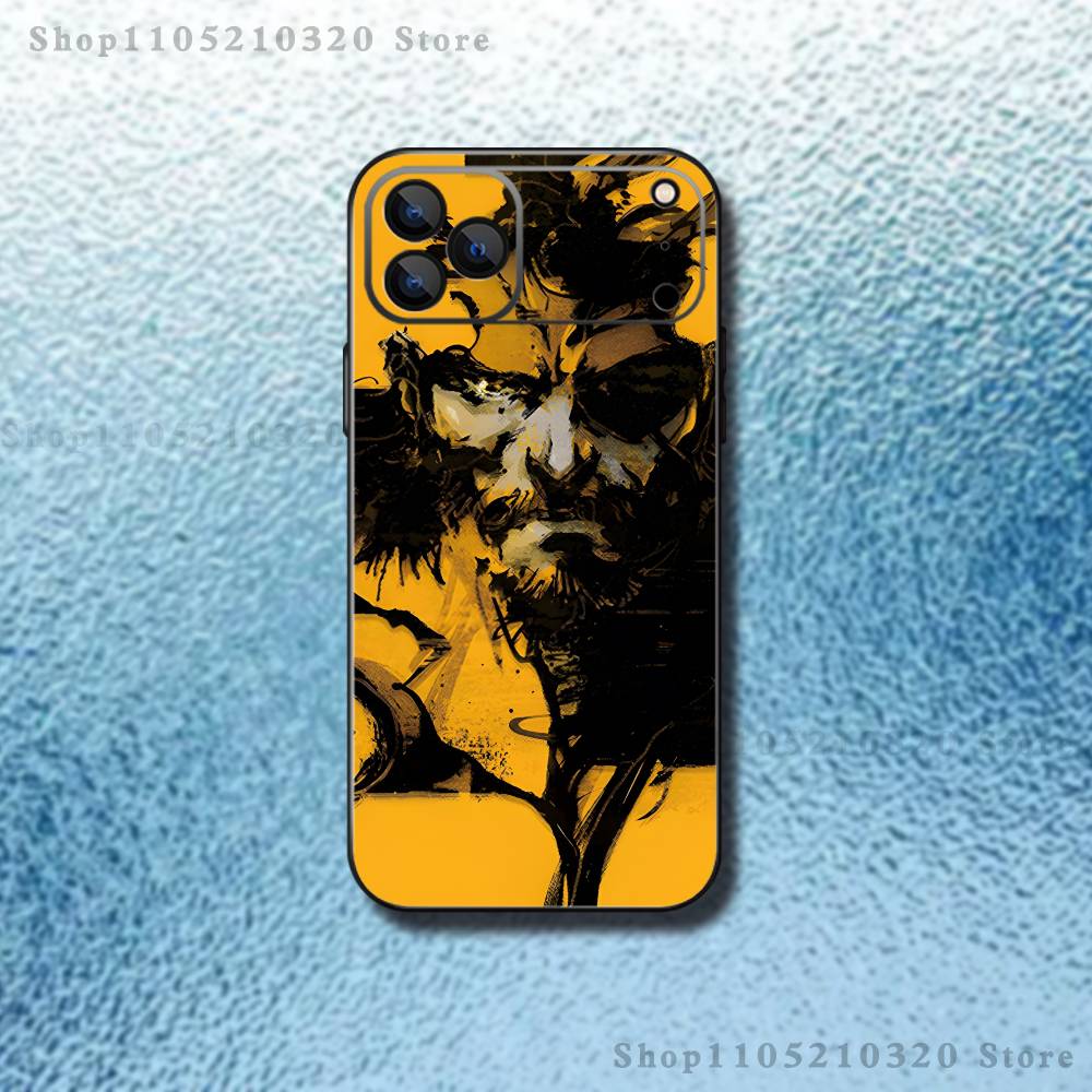 M-MGS1 Solid Snake Game Phone Case For iPhone 17,16,15,14,13,12,11,Pro,Max,Plus,E,SE4,Air,Mini Black Soft Funda
