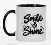 Inkdotpot Smile & Shine 11 Oz Ceramic Coffee Mug Inspirational Quotes Tea Mug Employee Boss