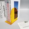 2 шт. акриловый L-образный книжный упор одного цвета, сплошной цвет, прозрачный, для фиксации книг на столе