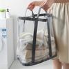 Large Foldable Mesh Laundry Basket Pocket Dirty Clothes Hamper with Handles for Bathroom Bedroom Collapsible Washing Storage Bag