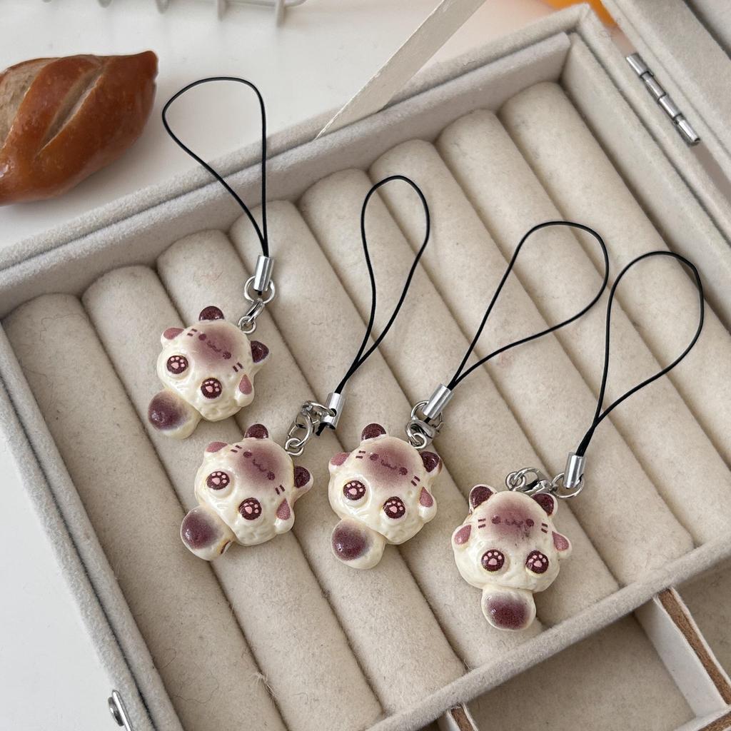 Siamese Cat Pendant Keychain: Cute Cartoon Style Bag Charm Ornament