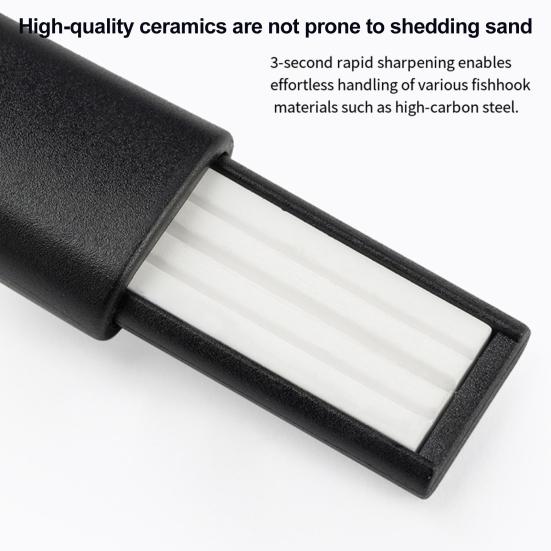 Точилка для рыболовных крючков, выдвижной точильный камень, керамический напильник для рыболовных крючков, портативная шлифовка крючков
