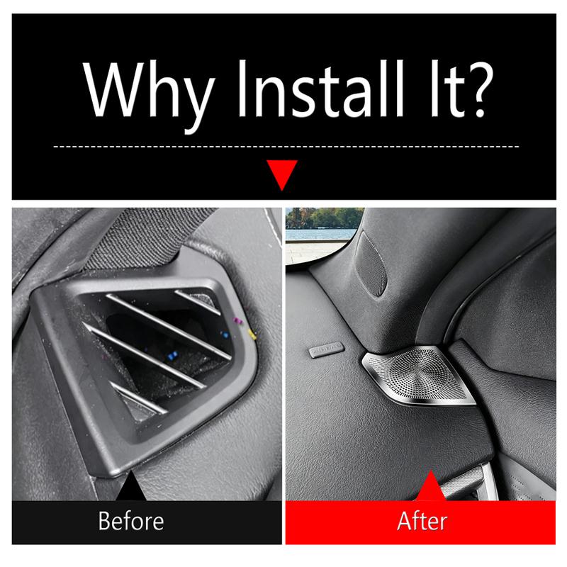 Central Control AC Air Conditioning Side Middle Vent Panel Cover Trim For Cadillac CT5 CT5-V  - 2025 Stainless Accessories