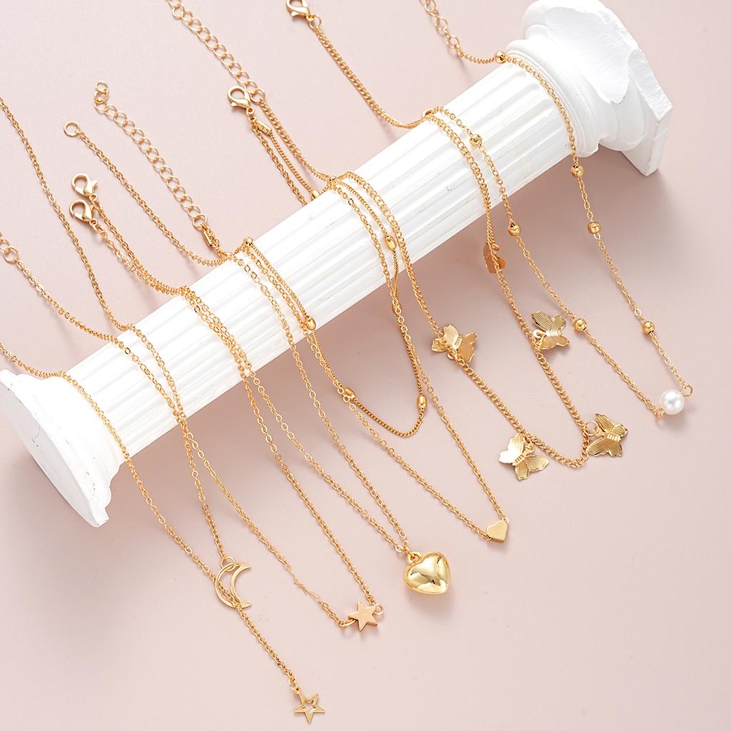 73 Pcs/Set Fashion Wide Face Earrings Necklaces Bracelets Ankles Rings Fashion Combinations Jewelry Sets For Women's Gifts NoBox