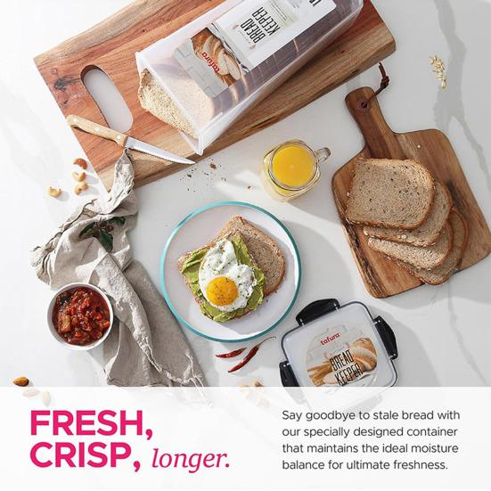 Контейнер для хранения хлеба Yousheng, герметичная коробка, пищевой, без BPA, большая емкость, чехол для хранения нарезанного тоста, сэндвич-хлеба с пылезащитной крышкой