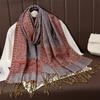 Luxury Brand Autumn Cashmere Pashmina Shawl Lady Wrap Warm Winter Scarves Design Print Female Foulard Cotton Stoles Scarf