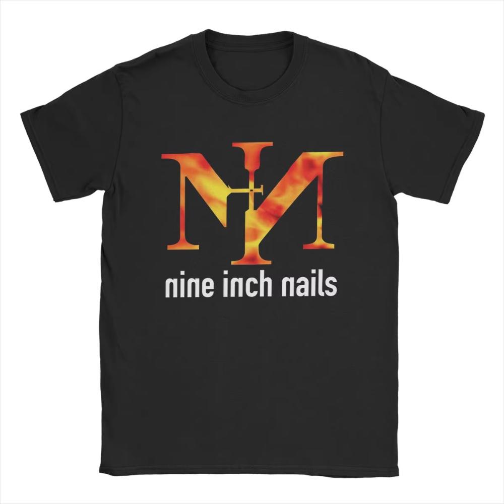 Футболка с логотипом Nine Inch Nails (Пламя)