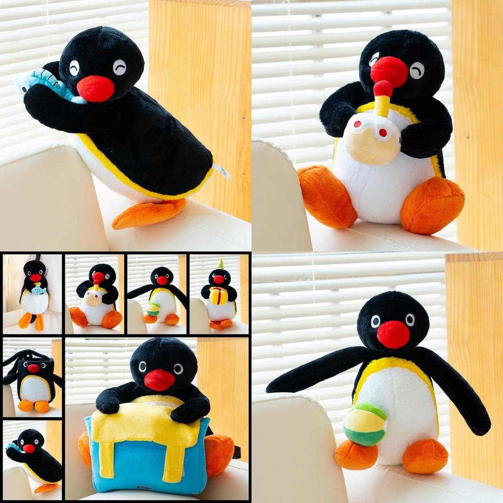 Adorable Pingu Plush Penguin Birthday Cake Gift Soft Toy For Kids And Girls
