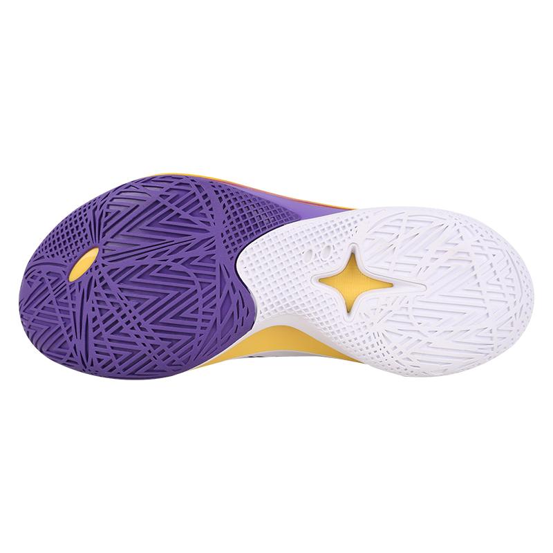 Баскетбольные кроссовки Li Ning Sonic 12 PE с амортизацией, прочные, низкие, мужские, белые, фиолетовые, ABAU019-13