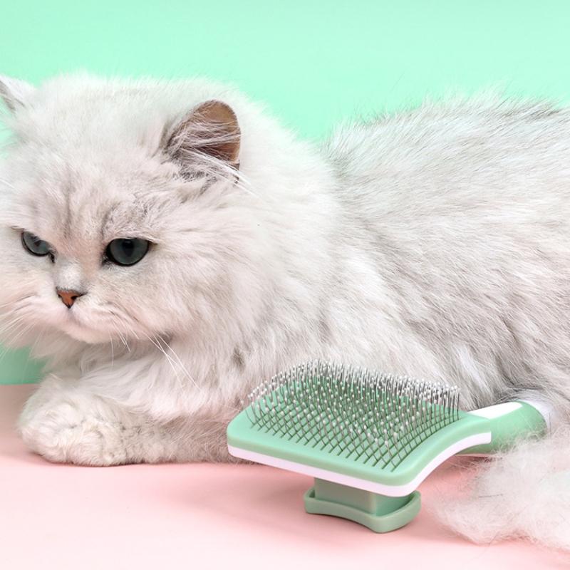 Pet Hair Shedding Comb Dog Cat Brush Grooming Long Hair Indoor Cats Brush Hair Remover Cleaning Beauty Slicker Pet Supplies