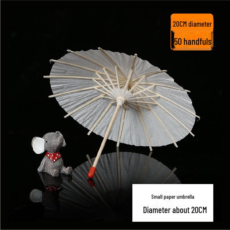 Детский зонтик из белой бумаги, расписанный вручную, в древнекитайском стиле, занятие по рукоделию для детского сада