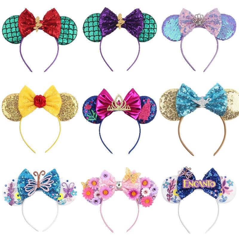 Blingy Minnie Mouse Headbands With Sparkling Glitter For Girls