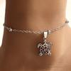 European & American Beach-Style Oval Beaded Turtle Anklet for Women