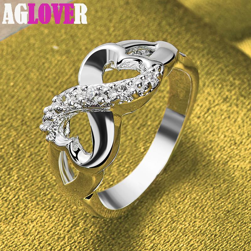 925 Sterling Silver AAA Zircon Heart Ring Jewelry