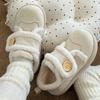 Флисовые хлопковые туфли Birkenstock на липучке новые зимние с толстой подошвой нескользящие теплые утепленные снегоступы