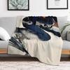 Dynamic French Vintage Ski advert from 1939 Throw Blanket Stylish Couch Blanket for Home Living Room