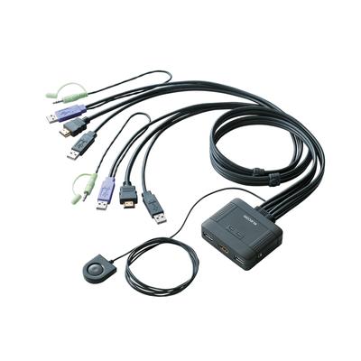 ELECOM KVM-переключатель HDMI USB-переключатель динамик ручной переключатель 2 шт. KVM-HDHDU2