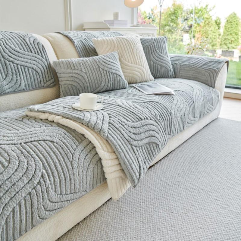 Осенне-зимний теплый чехол Funda Sofa Mats Living Home Нескользящий жаккардовый диван Подушка Чехлы для дивана