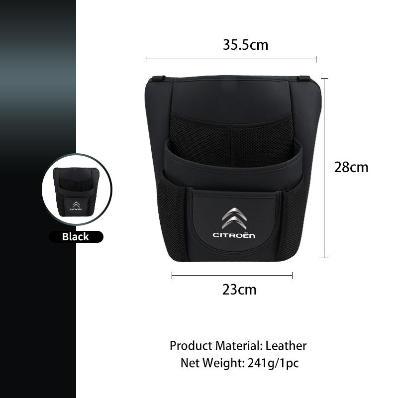 AUS2 Car Seat Middle Hanger Storage Bag Mutifuntional Leather Auto Organizers For Citroen C4 C3 C5 C1 C-Elysee Berlingo Picasso Jumpy