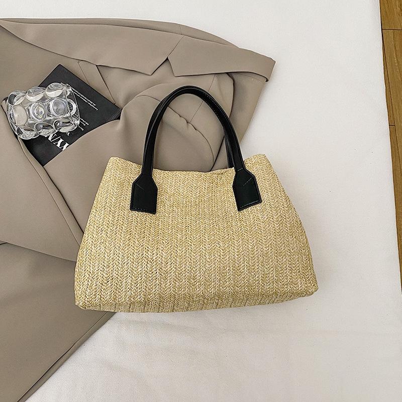 Модная соломенная сумка 2025 новая модная сумка через плечо простая сумка-мессенджер простая повседневная маленькая квадратная сумка