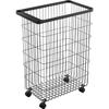 YAMAZAKI - Panier À Linge À Roulettes En Métal H56.5cm - Noir
