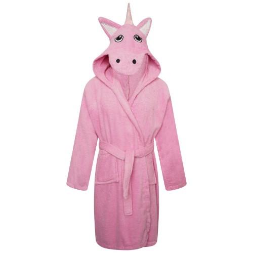 Keanu Childrens/Kids Unicorn Head Cotton Dressing Gown