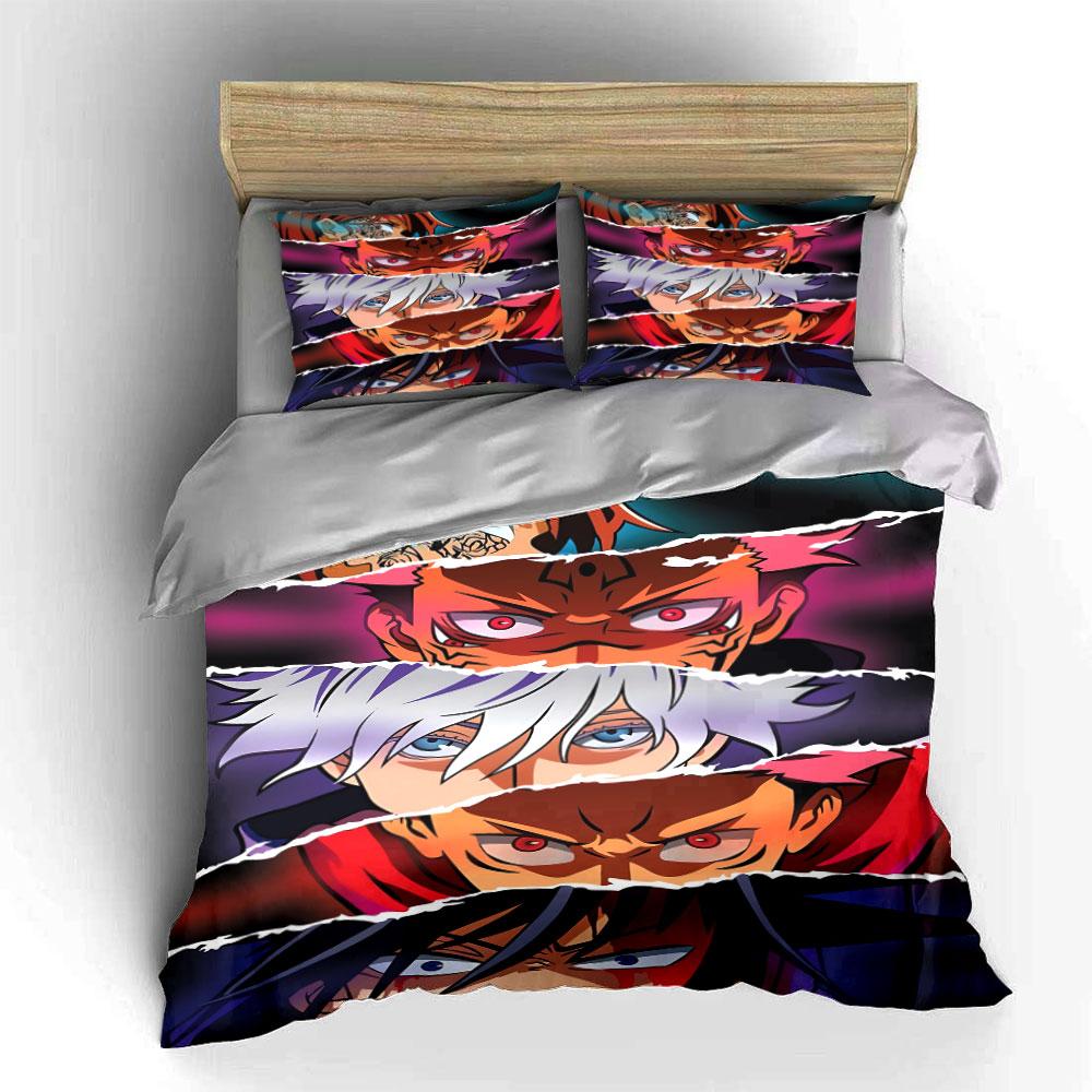 Anime characters' intense gazes. Bedding sets Duvet cover sets Duvet covers Pillowcases(1 * Duvet Cover 2 * Pillowcases without duvet insert)