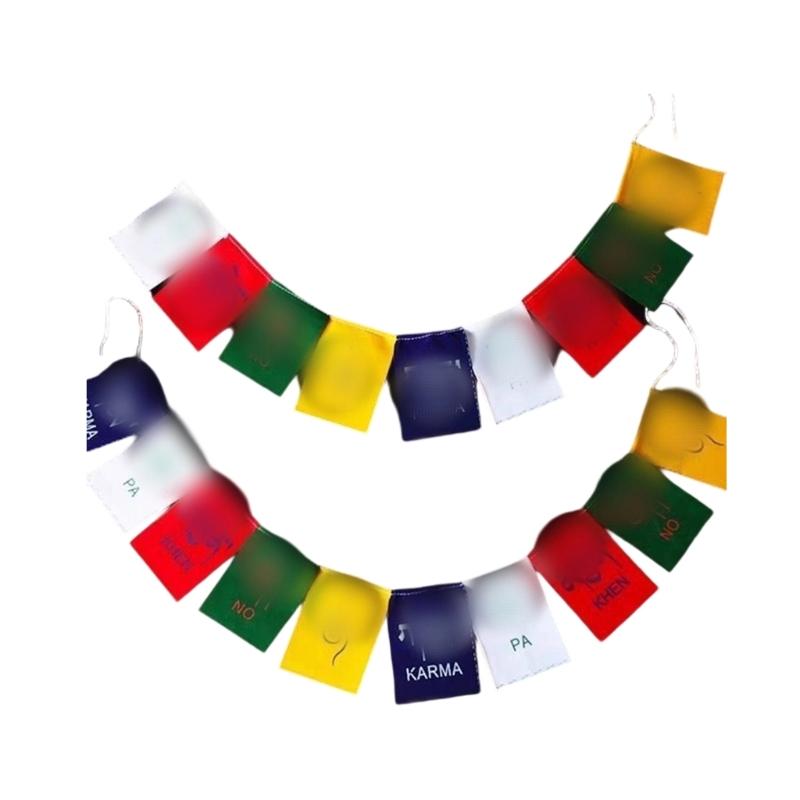 Tibetan Prayer Flags Small Backpacks Decors Colorful Buddhist Blessing Ornament Suitable for Hiking Camping Travel Present