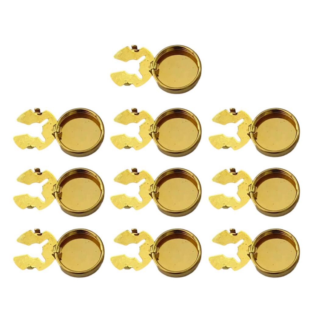 10pcs Brass Round Cuff Button Cover Cuff Links for Wedding Formal Shirt Mens Formal Button Covers Imitation Cufflinks